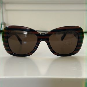 Versace Brown Rule Black Sunglasses with Shiny Black Medusa